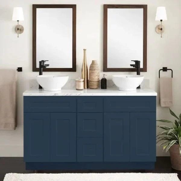 Navy Blue Shaker Bathroom Vanity